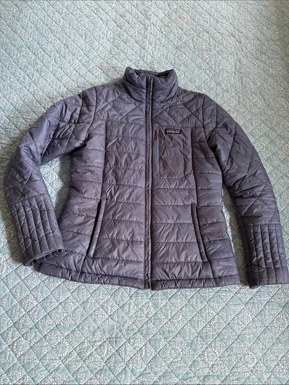 Patagonia Women's Slate Blue Quilted Insulated Jacket